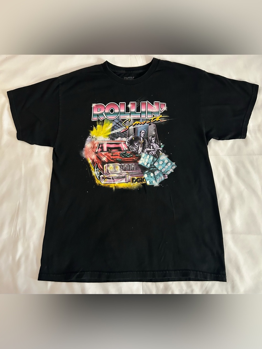 DGK Black Men's Short Sleeve Rollin Smooth T-Shirt Size Large